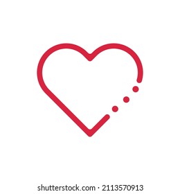 Modern heart icon. Feeling and affection. Vector.