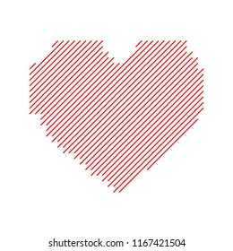 Modern heart illustration. Vector texture.