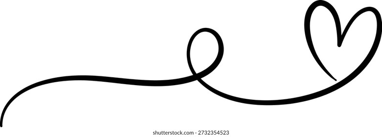 Moderno corazón línea arte Vector divisor o Anuncio, arte de línea minimalista