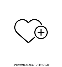 Modern heart line icon. Premium pictogram isolated on a white background. Vector illustration. Stroke high quality symbol. Heart icon in modern line style.