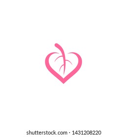 Modern Heart logo icon symbol design / Love logo icon symbol design template inspiration