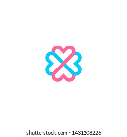 Modern Heart logo icon symbol design / Love logo icon symbol design template inspiration