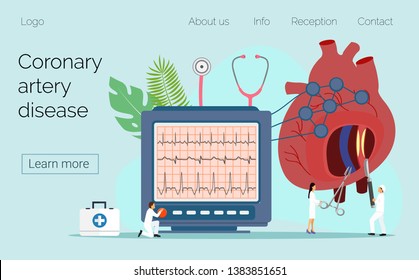 Modern Heart Medication Solution Tiny People Stock Vector (Royalty Free ...