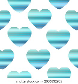 Modern heart seamless pattern illustration background