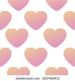 Modern heart seamless pattern illustration background