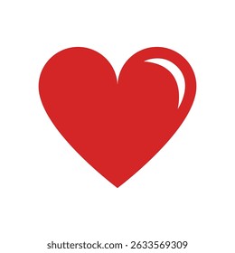 Modern Heart Symbol Vector, Red Love Symbol Clipart for Icon flat style modern design illustration.