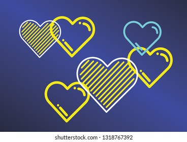 Modern heart technology background.banner,web,card vector illustration.