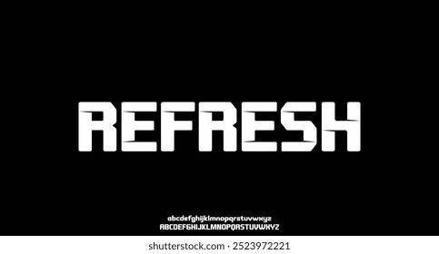 Modern Heavy Bold Font. Regular and Italic Typography urban style alphabet bold heavy fonts for fashion, sport, technology, digital, movie, logo design, vector illustration