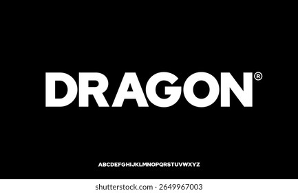 Fonte em negrito grosso moderna. Tipografia regular estilo urbano alfabeto negrito fontes pesadas para moda, esporte, tecnologia, digital, filme, design de logotipo, ilustração vetorial