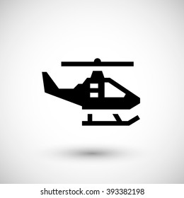 Modern helicopter icon