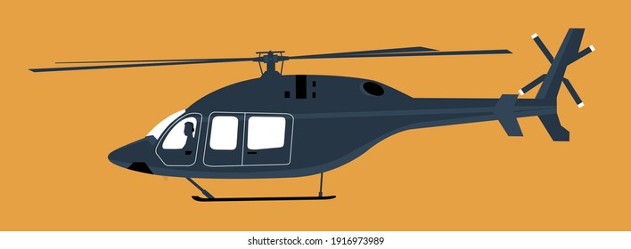 Modern helicopter icon isolated. Vector illustration.