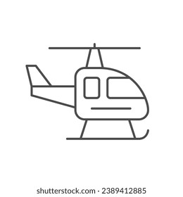 Modern helicopter line outline icon