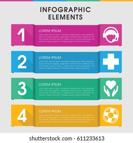 Modern help infographic template. infographic design with help icons includes operator, medical cross. can be used for presentation, diagram, annual report, web design. 