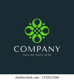 Modern Herbs Logo Design Vector Template. Elegant Herbal Icon