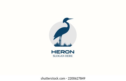 Modern  Heron logo design concept