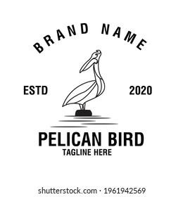 Modern heron logo silhouette style