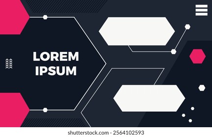 Modern Hexagon Abstract Background with Futuristic Design. For Template