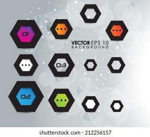 Modern Hexagon Background Design Eps 10