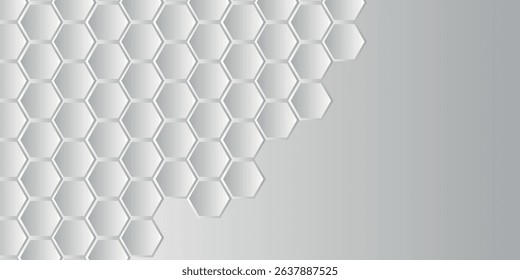 modern hexagon background. Hexagonal relief on a white wall. hexagon geometric pattern