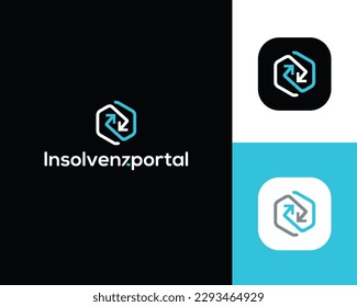 Modern hexagon based logo design for finance and investment or money exchange business.