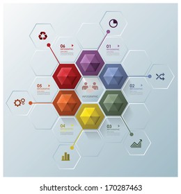 Modern Hexagon Business Infographic Design Template