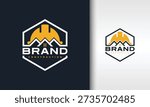 Modern Hexagon Construction Brand Logo