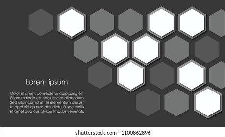 Modern hexagon design background