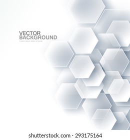 Modern Hexagon Design Glass Effect Background