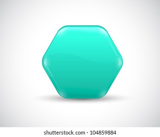 Modern Hexagon Frame Button