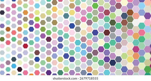 modern hexagon geometric pattern on technology design. multo color background. vector