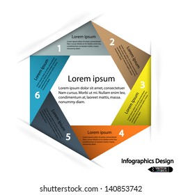 Modern Hexagon Infographics Options Banner. Vector Illustration. Can Be Used For Work Flow Layout, Diagram, Number Options, Web Design.