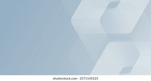 Modern hexagon lines gray background. Geometric stripe simple