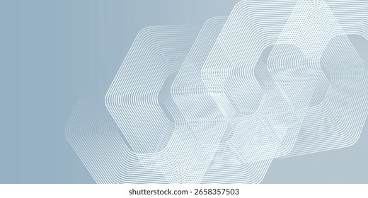 Modern hexagon lines gray background. Geometric stripe simple modern