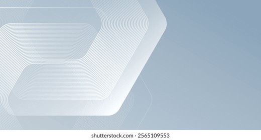 Modern hexagon lines on gray background. Geometric stripe line simple art modern design