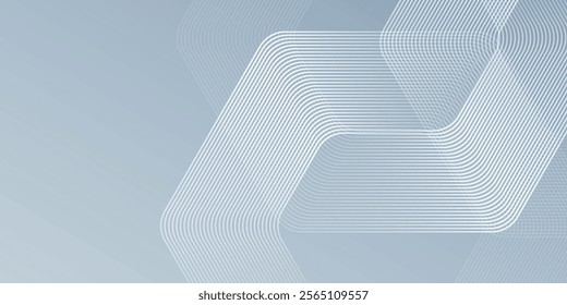 Modern hexagon lines on gray background. Geometric stripe line simple