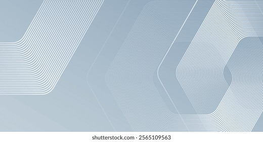 Modern hexagon lines on gray background. Geometric stripe line simple art