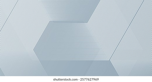 Modern hexagon lines on gray background. Geometric lines simple design