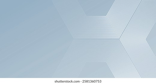 Modern hexagon lines on gray background vector 