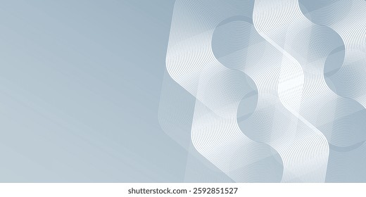 Modern hexagon lines on gray. Geometric stripe line illustration abstract