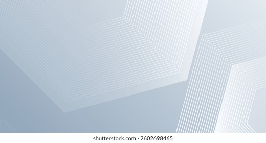 Modern hexagon lines on gray background. Geometric stripe simple abstract modern design