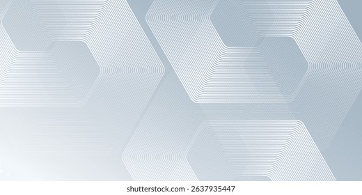 Modern hexagon lines on gray background abstract modern