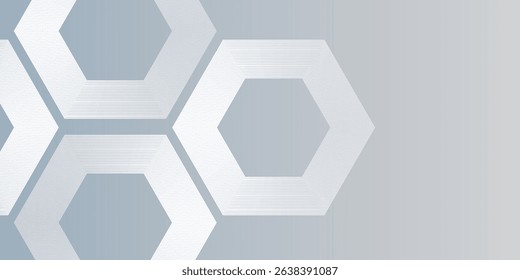 Modern hexagon lines on gray background. Geometric lines nice art good