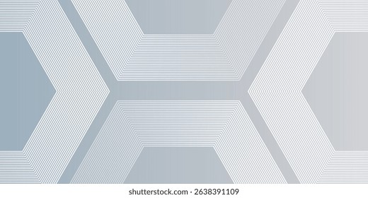 Modern hexagon lines on gray background. Geometric lines nice art good ilustration