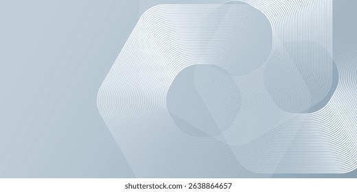 Modern hexagon lines on gray background. Geometric stripe line abstract simple