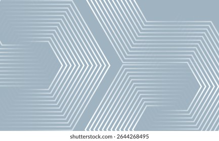 Modern hexagon lines on gray background. Geometric lines simple design modern art eps 10.