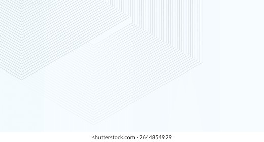 Líneas hexagonales modernas sobre fondo gris. Líneas geométricas diseño simple arte moderno linda línea de luz minimalista abstracta