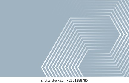 Modern hexagon lines on gray background. Geometric lines simple design modern art eps 10.