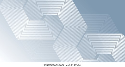Líneas hexagonales modernas sobre fondo gris abstracto