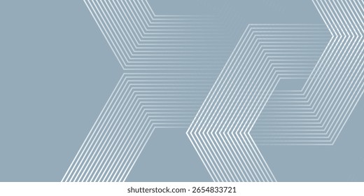 Moderne Sechsecklinien auf grauem Hintergrund. Geometrische Linien einfaches Design modern. futuristische Technologie, Textur, dynamischer Hintergrund 