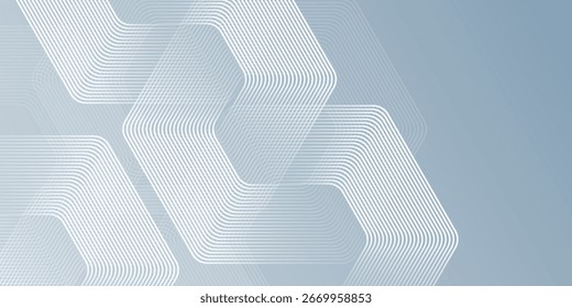 Líneas hexagonales modernas sobre fondo gris. Línea de raya geométrica abstracta arte moderno